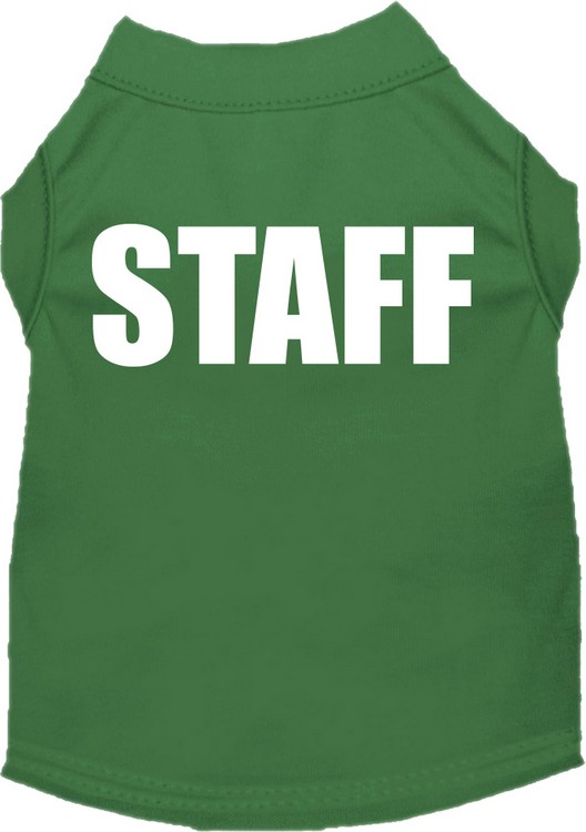 Staff Costume Screen Print Dog Shirt Green Size LG